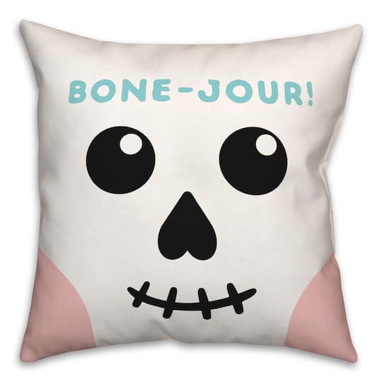 Bone-Jour! Throw Pillow